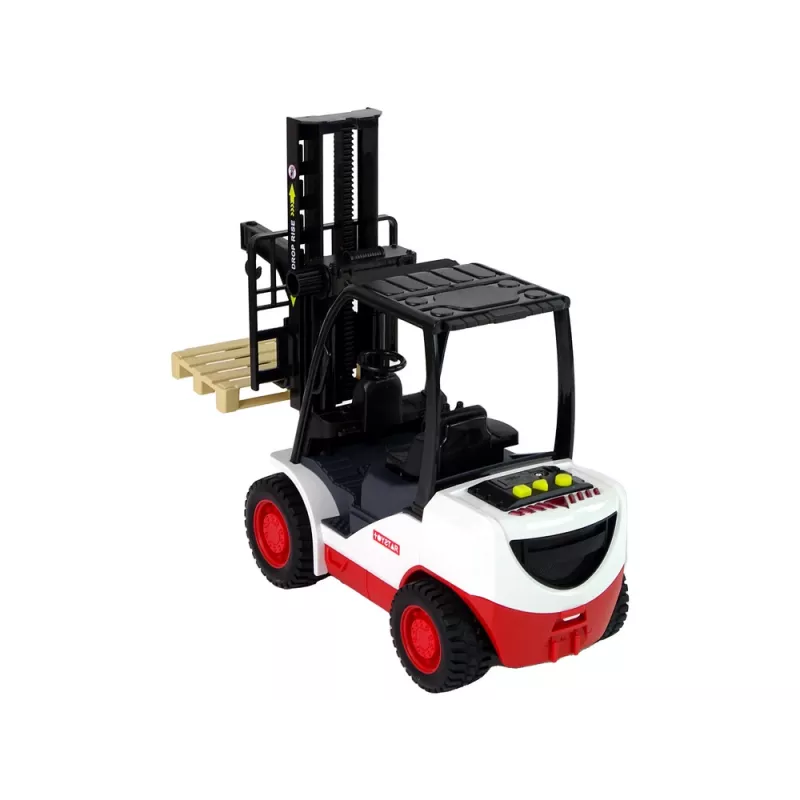 LEAN TOYS Šakinis krautuvas su judančiu šakiniu keltuvu