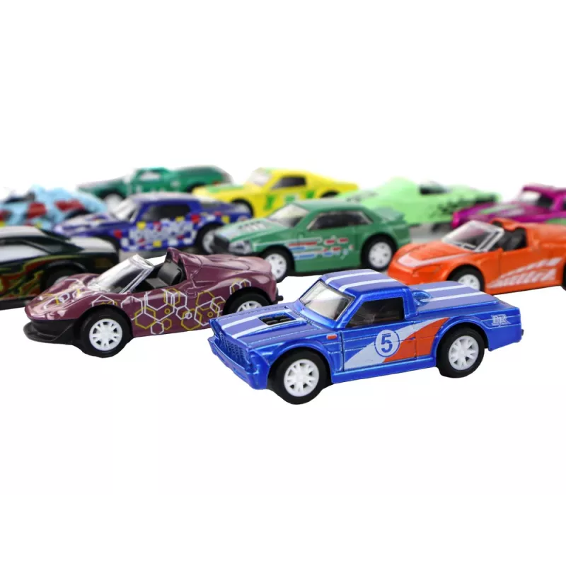 LEAN TOYS Friction Drive Vehicle Set 12 ELE Metal 1:64