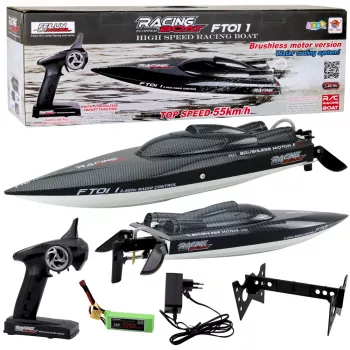 LEAN TOYS FT011 nuotoliniu valdymu valdomas RC bešepetėlis motorlaivis 55 km/h