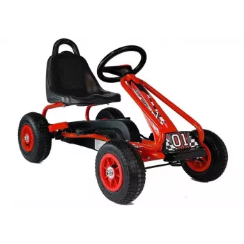 LEAN TOYS G201 Pedalinis Go-Kart Raudonas