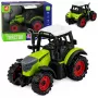 LEAN TOYS Žalias 15 cm ūkio traktorius su frikciniu varikliu