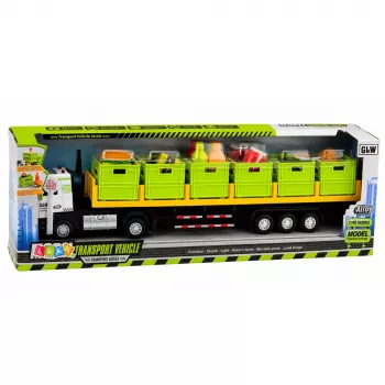 LEAN TOYS Green maisto transporto sunkvežimis 1:40 liejimo modelis