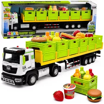 LEAN TOYS Green maisto transporto sunkvežimis 1:40 liejimo modelis