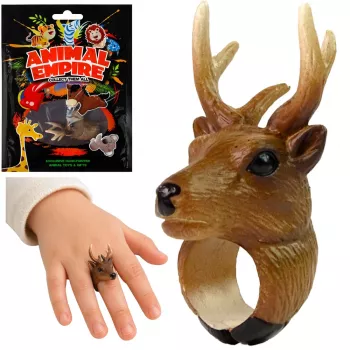 LEAN TOYS Žiedinis žaislas lavinantis Gyvūnai Elnias