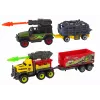 LEAN TOYS Sraigtasparnių ir Dinozaurų Transporto Priemonių Rinkinys 8 Spalvingos Dalys