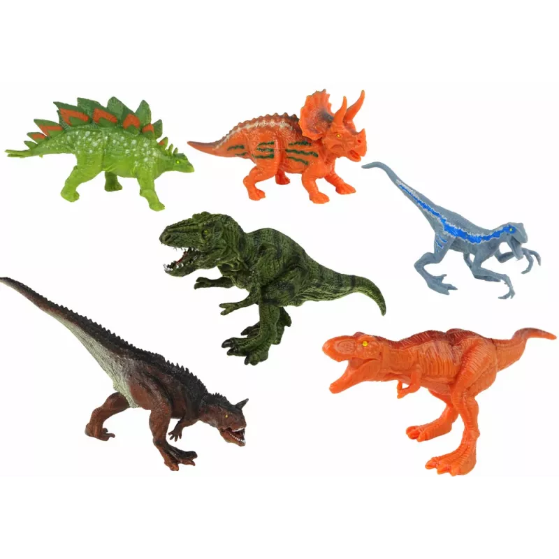 LEAN TOYS Sraigtasparnių ir Dinozaurų Transporto Priemonių Rinkinys 8 Spalvingos Dalys