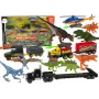 LEAN TOYS Sraigtasparnių ir Dinozaurų Transporto Priemonių Rinkinys 8 Spalvingos Dalys