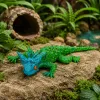 LEAN TOYS Horned Lizard Rubber Figure Stretchable Realistic 20 cm