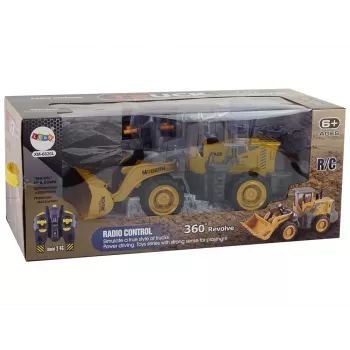 LEAN TOYS Didysis ekskavatorius R/C krautuvas nuotoliniu valdymu, 360 laipsnių sukimasis, LED šviesos