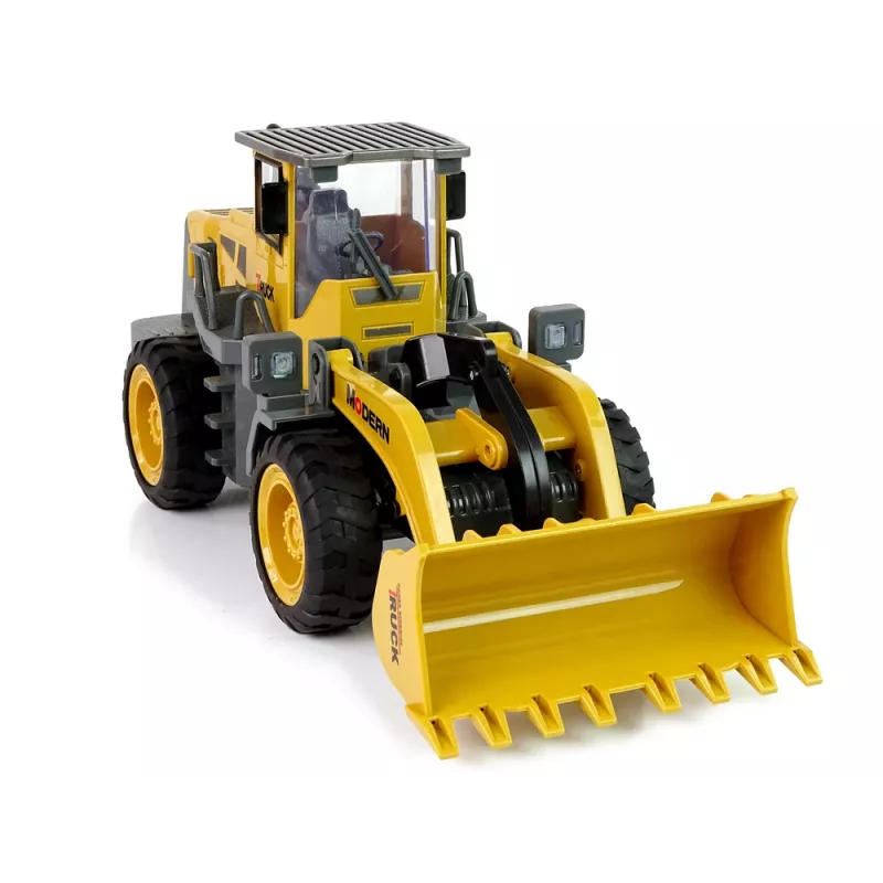 LEAN TOYS Didysis ekskavatorius R/C krautuvas nuotoliniu valdymu, 360 laipsnių sukimasis, LED šviesos