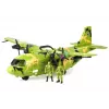 LEAN TOYS Didelis karinis lėktuvas 55cm su priedais