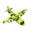 LEAN TOYS Didelis karinis lėktuvas 55cm su priedais