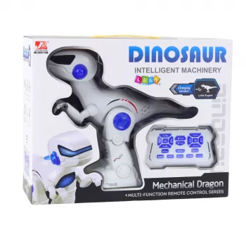 LEAN TOYS išmanusis RC dinozauras robotas nuotoliniu būdu valdomas tiranozauras – 2,4 GHz, LED akys, riaumojimo garsai