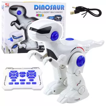 LEAN TOYS išmanusis RC dinozauras robotas nuotoliniu būdu valdomas tiranozauras – 2,4 GHz, LED akys, riaumojimo garsai