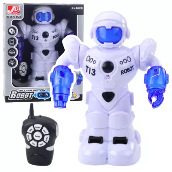LEAN TOYS išmanus nuotoliniu būdu valdomas robotas su RC nuotolinio valdymo pulteliu, šviesomis ir garsais