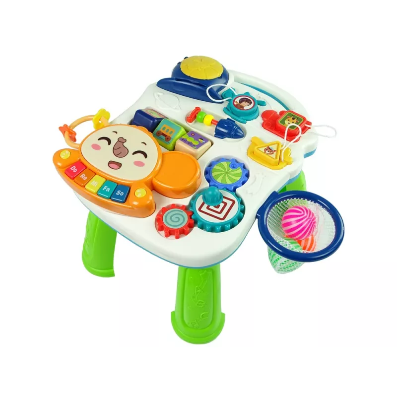 LEAN TOYS Interactive Baby Walker 2-in-1 Table Red