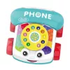 LEAN TOYS Interaktyvus spalvotas telefonas su ratukais, traukiamas virvute