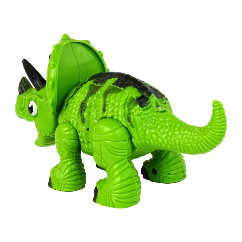 LEAN TOYS Interaktyvus Dinozauras Triceratops Garo Vandens Garsas Žalias