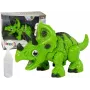 LEAN TOYS Interaktyvus Dinozauras Triceratops Garo Vandens Garsas Žalias