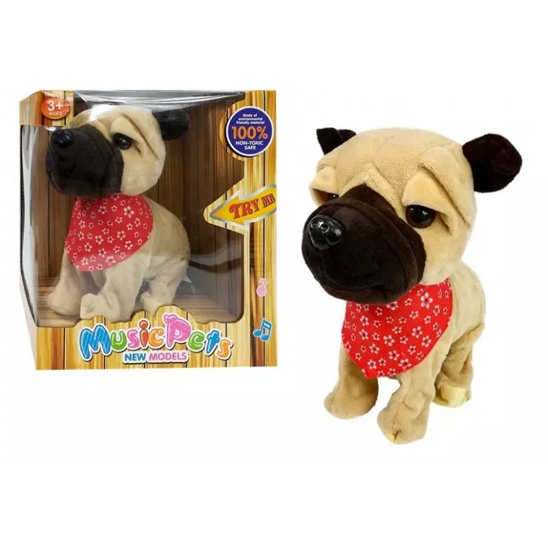 LEAN TOYS Interactive Dog On a Leash Barks Wags Tail Sensors