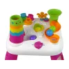 LEAN TOYS Interaktyvus edukacinis stalas su kamuoliukų rūšiavimu ir čiuožykla, rožinis