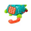 LEAN TOYS Interaktyvus edukacinis vėžlio telefonas 6in1 Šviesos Garsai Žalias