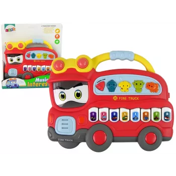 LEAN TOYS Interaktyvus pianinas su gaisrinės, gyvūnų, transporto priemonių garsais ir melodijomis