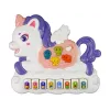 LEAN TOYS Interaktyvus pianinas Vienaragis su gyvūnų garsais ir melodijomis, baltas