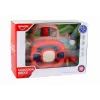 LEAN TOYS Interaktyvus rožinis vairo simuliatorius su vairavimo funkcijomis