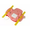 LEAN TOYS Interaktyvus rožinis vairo simuliatorius su vairavimo funkcijomis