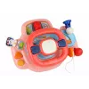 LEAN TOYS Interaktyvus rožinis vairo simuliatorius su vairavimo funkcijomis