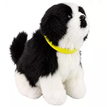 LEAN TOYS Interaktyvus pliušinis šuo minkštu kailiu Border Collie veislė