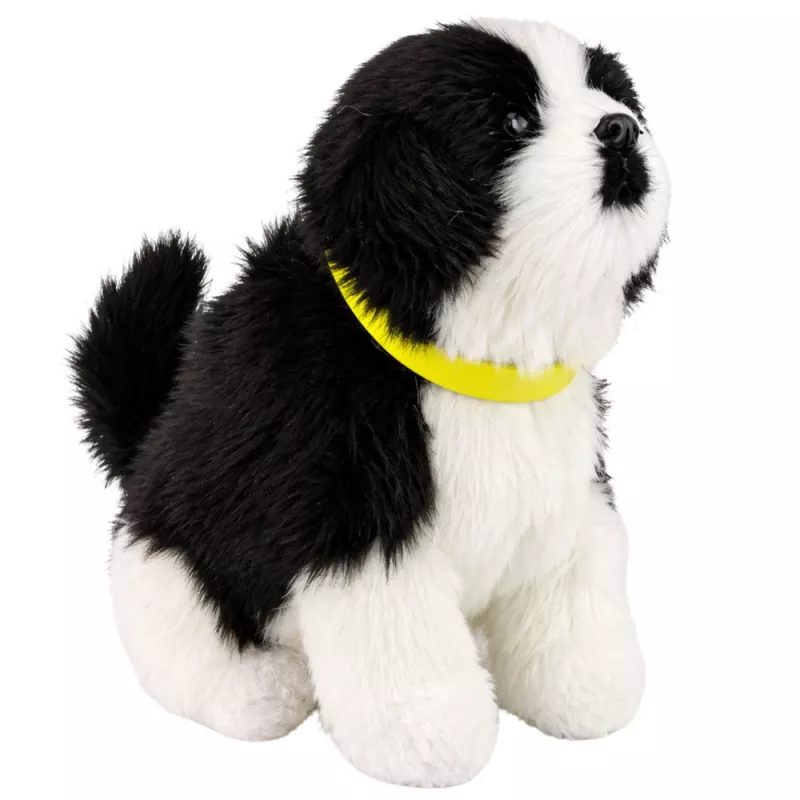 LEAN TOYS Interaktyvus pliušinis šuo minkštu kailiu Border Collie veislė
