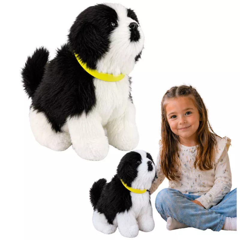 LEAN TOYS Interaktyvus pliušinis šuo minkštu kailiu Border Collie veislė