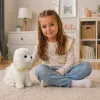LEAN TOYS Interaktyvus pliušinis šuo minkštu kailiu, pudelis, glostykite jo galvą ir mokykitės funkcijų