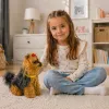 LEAN TOYS Interaktyvus pliušinis šuo – minkštas kailis, Jorkšyro terjero veislė, glostykite jo galvą ir mokykitės funkcijų