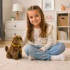 LEAN TOYS Interaktyvus minkštas šuo su švelniu kailiu – paglostykite jo galvą ir išmokite funkcijų
