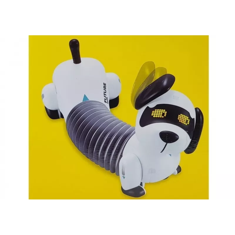 LEAN TOYS Interaktyvus robotas šuo su nuotolinio valdymo pultu, muzika ir garsais