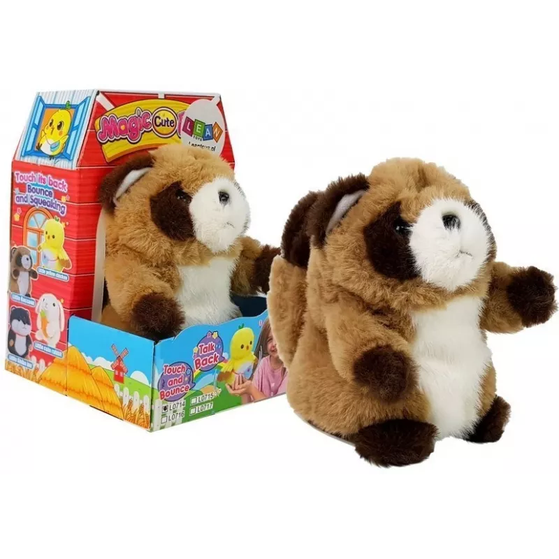 LEAN TOYS Interactive Talking Raccoon Repeating Words Plush