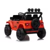 LEAN TOYS Jeep Rubicon DK-JWR558 24V oranžinis akumuliatorinis vaikiškas automobilis su tėvų nuotolinio valdymo pulteliu