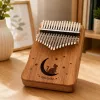 LEAN TOYS Kalimba 17 klavišų medinis muzikos instrumentas su aksesuarų krepšiu