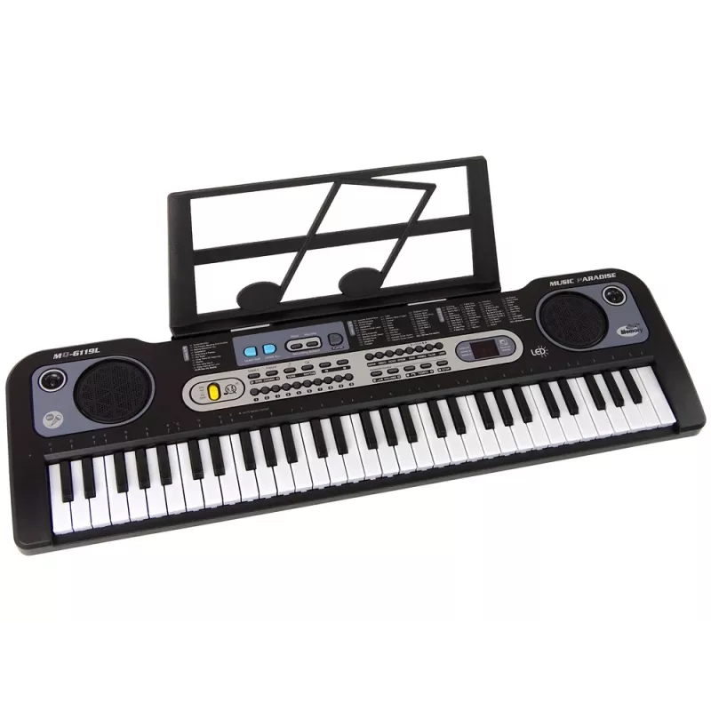 LEAN TOYS Klaviatūra su mikrofonu Muzikinis instrumentas vaikams Juoda