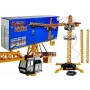 LEAN TOYS Didelis statybinis kranas su reguliuojamu nuotolinio valdymo kabliu 182 cm