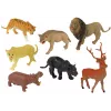 LEAN TOYS Didelių figūrėlių rinkinys Laukiniai gyvūnai Safari + Priedai 34 elementai