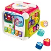 LEAN TOYS Didelis daugiafunkcinis edukacinis kubas pianinas rūšiuoklis būgnas – interaktyvus 6 pusių žaislas su šviesomis, garsais, karoliukų labirintu ir formų rūšiuokliu