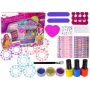 LEAN TOYS Didelis nagų dažymo rinkinys: nagų lakai, lipdukai, separatorial