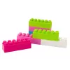 LEAN TOYS Dideli stačiakampiai konstrukciniai blokeliai maiše su spalvotais lipdukais – 20 vnt.