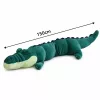 LEAN TOYS didelis pliušinis krokodilas talismanas minkštas žaislas realistinis žalias 150 cm