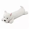 LEAN TOYS didelis pliušinis Vakarų Škotijos terjeras glėbesčiuojamas žaislas talismanas baltas 90 cm