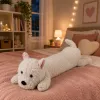 LEAN TOYS didelis pliušinis Vakarų Škotijos terjeras glėbesčiuojamas žaislas talismanas baltas 90 cm